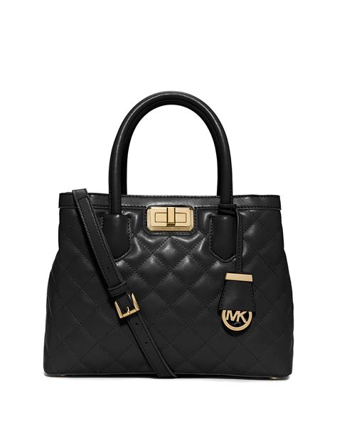 michael michael kors hannah medium shoulder bag|Michael Kors quilted shoulder bag.